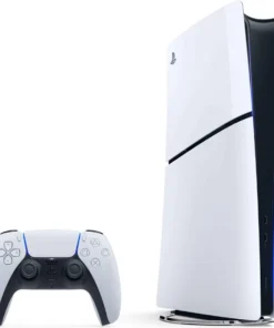 Sony PlayStation 5 Slim 1TB Disc Console – White, 4K 120Hz Gaming, DualSense Wireless Controller
